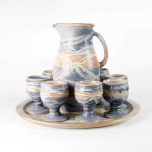 Blue Waves Goblet Set