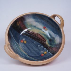 Ebb & Flow Handled Bowl