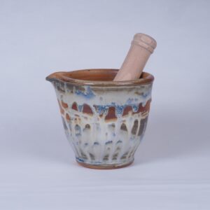 Blue Waves Mortar and Pestle
